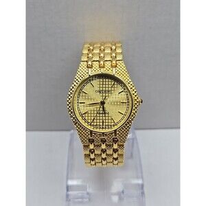 Oleg Cassini Womens Quartz Watch Gold Tone Mesh Bracelet Japan Movt New Battery